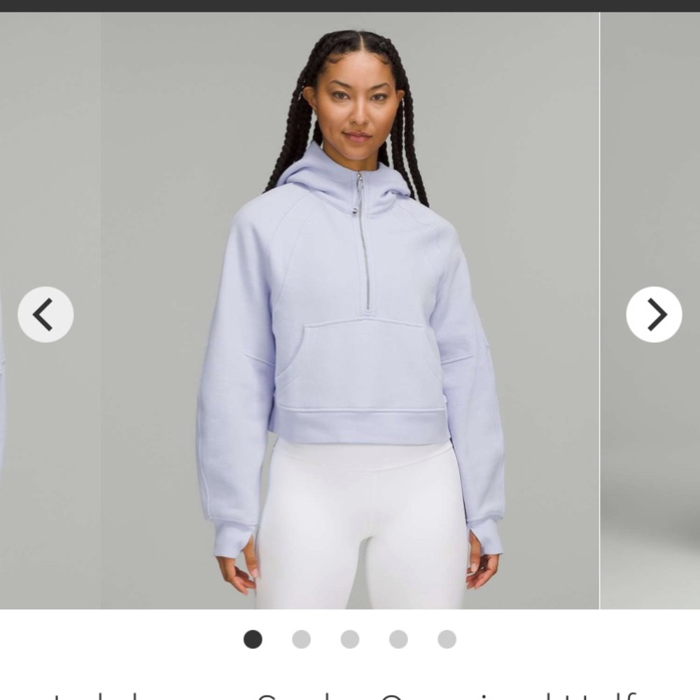 NWT Scuba Oversized 1/2 Zip Hoodie Pastel Blue M/L